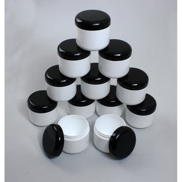 Set Of 12 Plastic Double Wall Jars - 4oz image 0