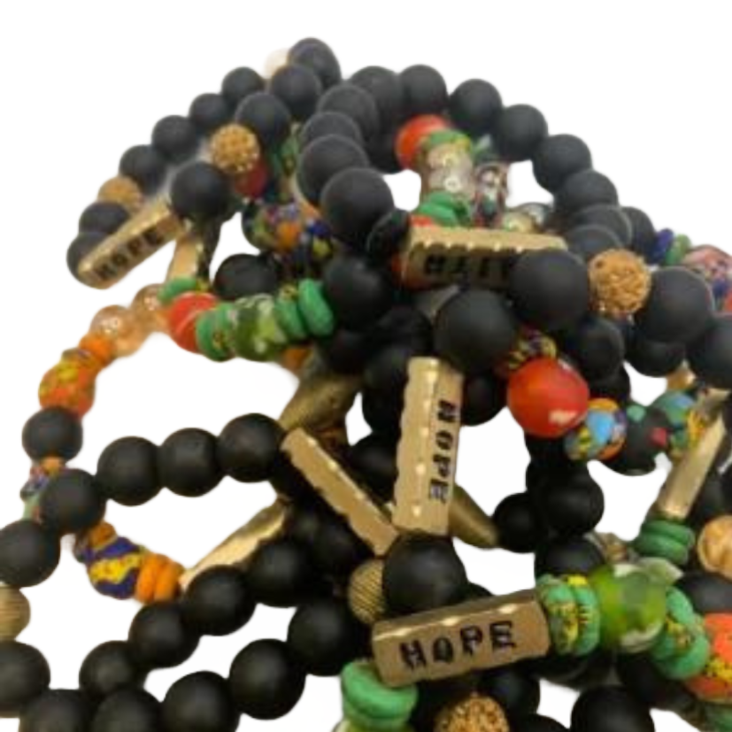 AUTHENTIC GHANA AFRICA BEADS BRACELETS/ GHANA BEADS/AFRICA GHANA BEAD BRACELETS/ UNISEX BEADS BRACELET/ MADE IN GHANA BAEDS. image 0
