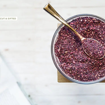 Dried Hibiscus Flower Cut & Sifted (Hibiscus rosa-sinensis) | Herbal Tea | Kosher Certified | Raw, Vegan, Non GMO & Gluten Free | USDA Certified | Origin - India image 1