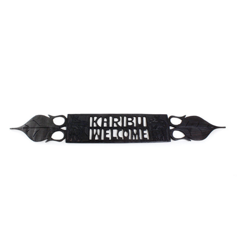 KARIBU WELCOME - WOODEN WALL PLAQUE image 0