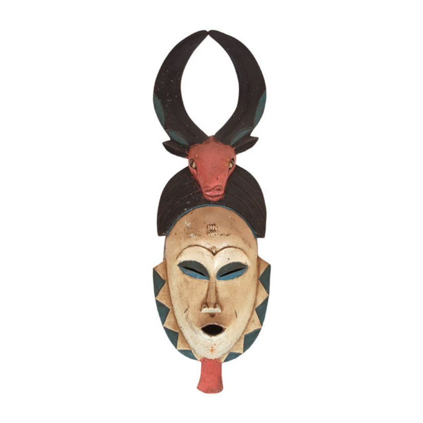 EXTRA LARGE IVORIAN GURU MASK - 25-35" (0.5LBS) - STYLE 3 image