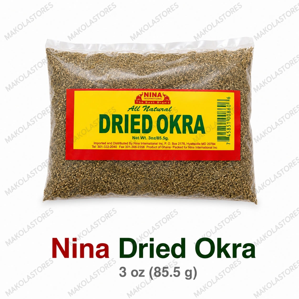 Nina dried okra 3oz image 0
