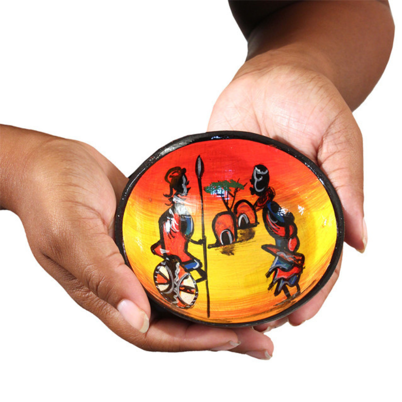 HORN PAINTED BOWL: ASSORTED image 0